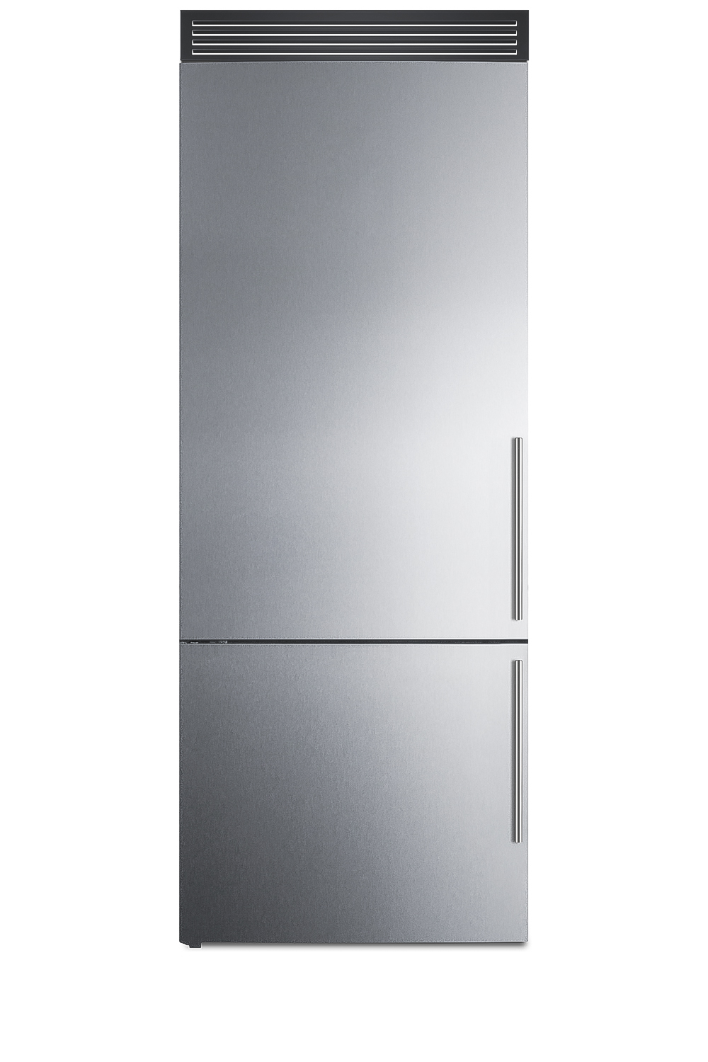 Frost-free ENERGY STAR certified bottom freezer refrigerator in stainless steel with digital controls and a counter depth fit